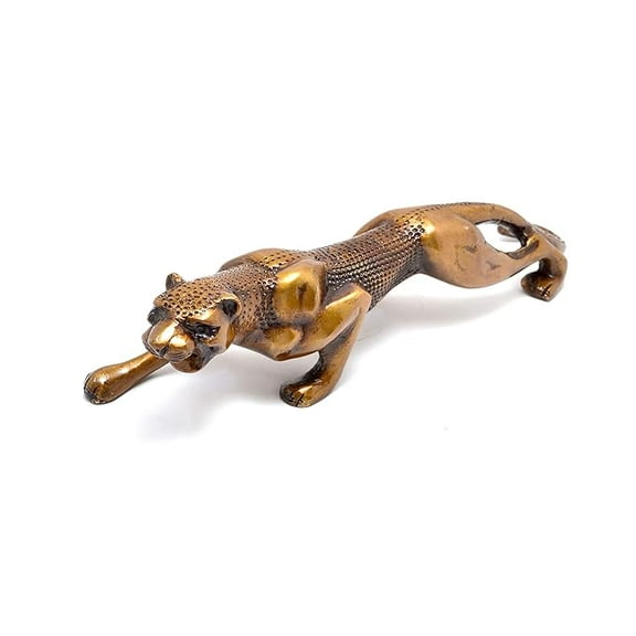 Wgloryind Premium Brass Jaguar Showpiece | Elegant Designer Decorative Item for Living Room & Table Décor