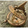 thumbnail image 3 of Handcrafted Vintage Brass Sundial Compass – Steampunk Pocket Sun Dial, Rustic Nautical Gift for Him or Eagle Scout, 3 of 12