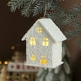 thumbnail image 2 of YFTDEF Christmas Village House Set, LED Lighted, Resin Figurines, DIY Miniature Decor, Winter Scene Decoration, Perfect for Home, Office, Balcony, Holiday Display, 2 of 4