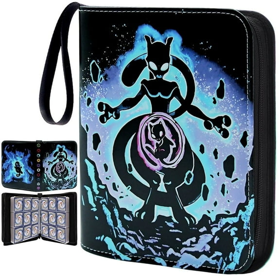 9 Pocket Trading Card Binder, Premium Zip Collector Card Album, Double Sided Pocket Fits 900 cards, Card Folder for MTG, TCG, Sports Cards