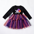 thumbnail image 3 of Kogui Little Girl Halloween Witch Applique Dress Sleeveless Shiny Tutu Skirt Cosplay Party Outfit Toddler Princess Costume, Girls Tutu Skirt (Orange, 1-2 Years), 3 of 6