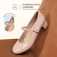 thumbnail image 6 of DREAM PAIRS Women's Mary Jane Chunky Low Heels Comfortable Slip on Dress Shoes for Women Closed Round Toe Casual Cute Work Pumps Flats Shoes, 6 of 8