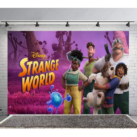 Strange World Backdrop Banner Party Supplies Poster Movie Theme Background for Photography Birthday Decorations
