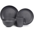 thumbnail image 3 of Loobuu Plastic Dinnerware Sets (36PCS) - Lightweight & Unbreakable Dinnerware Set - Microwave Safe Plates Set, Bowls, Cups Mugs, Service for 6, Great for Kids & Adult (Grey), 3 of 8