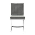 thumbnail image 4 of Leatherette Dining Chair with Cantilever Base, Set of 2, Gray- Saltoro Sherpi, 4 of 5