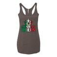 thumbnail image 2 of Wild Bobby Mexican Queen Latin Pride Women Tri-Blend Racerback Tank Top, Brown, Large, 2 of 5