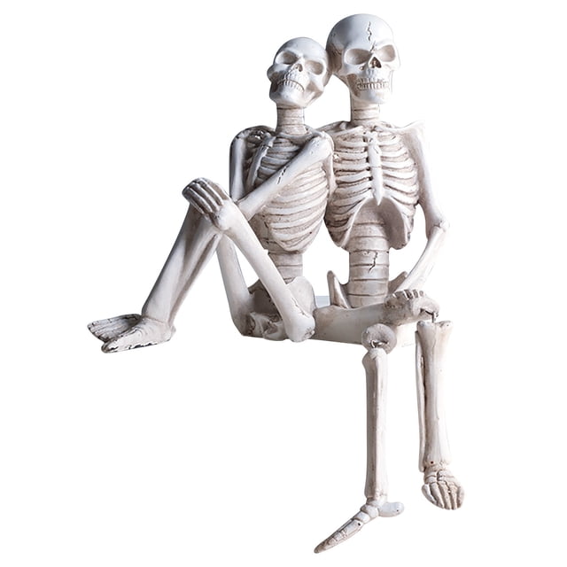 PEONAVET Skeleton Resin Halloween Resin Skeleton Ornament Skeleton with Connotation