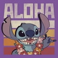 thumbnail image 2 of Girl's Lilo & Stitch Aloha Distressed Stitch  Graphic Tee Purple Berry X Large, 2 of 4