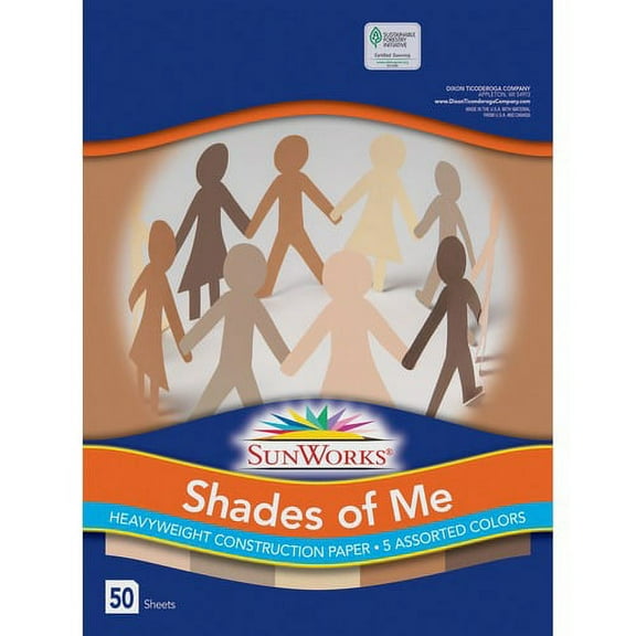 Prang Multicultural Construction Paper - Art, Craft - 12"Width x 9"Length - 50 / Pack - Assorted | Bundle of 2 Packs