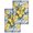 MediumBlue, variant on Yellow Lemon Kitchen Dish Towels for Drying Dishes Set of 2, Middle Century Blue Italian Textured Waffle Weave Microfiber Hand Tea Bathroom Towels Quick Dry & Absorbent Towel 15.7x23.6