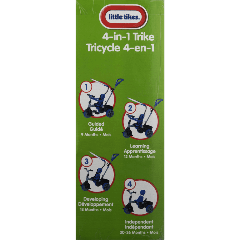 Vélo Tricycle Évolutif Bleu Little Tikes 9-36M 4 En 1 Deluxe Édition Bébé  Enfant - Little Tikes