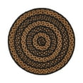thumbnail image 2 of VHC Brands Black & Tan Table Mat- Pot Holder- Woven Jute Trivet, 15" Round, 2 of 9