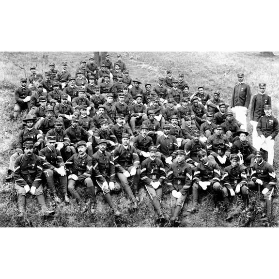 Buffalo Soldiers Of Company D History (24 x 18)