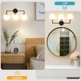 thumbnail image 3 of Bathroom vanity lights black 3 light modern vanity light fixtures, 3 of 5