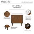 thumbnail image 5 of Miseno MN252V36WLD Mertola 36" Free Standing Single Basin Vanity Set - Walnut Drift, 5 of 7