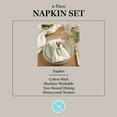 thumbnail image 4 of Martha Stewart Honeycomb Modern Farmhouse Napkin 4-Pack Set, Beige, 19"x19", 4 of 6