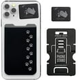 thumbnail image 2 of Gecko Travel Tech Phone Wallet - Stick On Card Holder Wallet for Cell Phones - Adhesive Card Pocket - DOG PAW BLACK, 2 of 4
