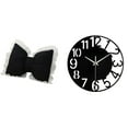 thumbnail image 1 of Bonito cojín de lazo y reloj de pared de acrílico, decorativo, con forma de lazo, silencioso, moderno, resistente al desgaste, apto para sala de estar, 1 of 8