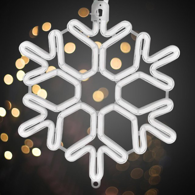 Luces de cuerda de eléctricas IP65 Impermeable Flexible en apariencia de estrella Lámparas de hadas de linterna LED de 20 pulgadas para parque blanco Soledad Luces de copo de nieve