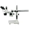 AmScope SW-3T24Z Trinocular Stereo Microscope, WH10x Eyepieces, 20X/40X/80X Magnification, 2X/4X Objective, Single-Arm B