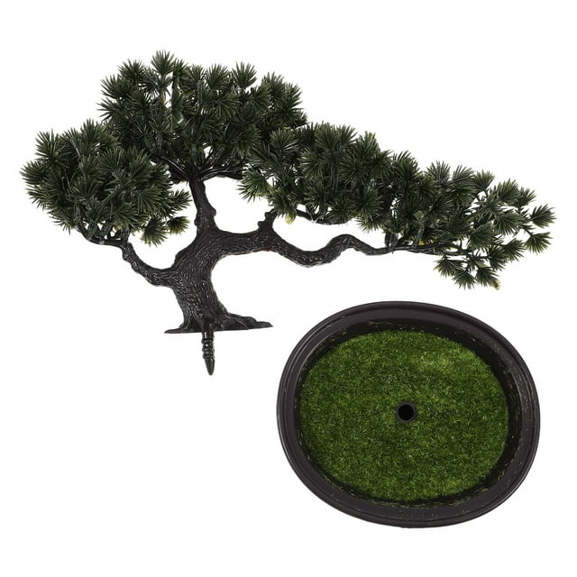 unbranded Bonsái Artificial Decorativo Verde Con Símbolo De Longevidad Para Hogar Y Oficina