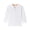 White, variant on Girls Boys Collared Long Sleeve Tee Top Button Placket Breathable Cotton Pullover Regular Fit Shirt for Kids School Casual Daily Outfits 2-3Y