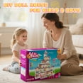 thumbnail image 6 of JoyStone DollHouse with Colorful Light, Pretend Play Toddler Doll House Furniture Sets with 2 Dolls, 22 Rooms DIY house, Creative Gift for Girls, Purple, 6 of 11