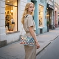 thumbnail image 7 of FORMRS Women Crossbody Purse with Chain Strap Vegan Leather Shoulder Handbag, Blue Art Pattern, 7 of 7
