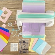 WRVCSS A4 Manual Die Cutting and Embossing Machine ,9inch openning,Perfect for Card Making,White&Teal