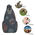 thumbnail image 6 of ZICANCN Crossbody Sling Bags for Women Men,Grey Line Circle Pattern Casual Shoulder Backpacks for Hiking Daypacks, 6 of 9