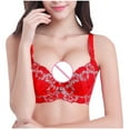 thumbnail image 4 of gakvbuo Clearance Items All 2022!Plus Size Bras For Woman Post-Surgery Bra Full Coverage Underwire Unlined Minimizer Lace Bra Push Up Bra Underwear, 4 of 7