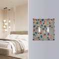 thumbnail image 4 of Yayeee Toggle Light Switch Wall Plate 3-Gang 6.37"x4.48" Decorative Outlet Cover, Gray Acorns Pattern, 4 of 7
