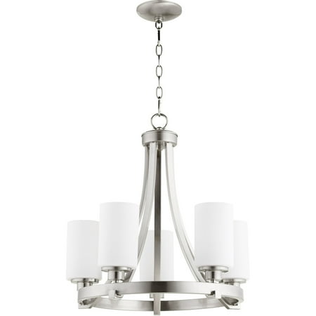 

Chandeliers 5 Light With Satin Nickel Finish Medium Base Bulbs 21 inch 300 Watts