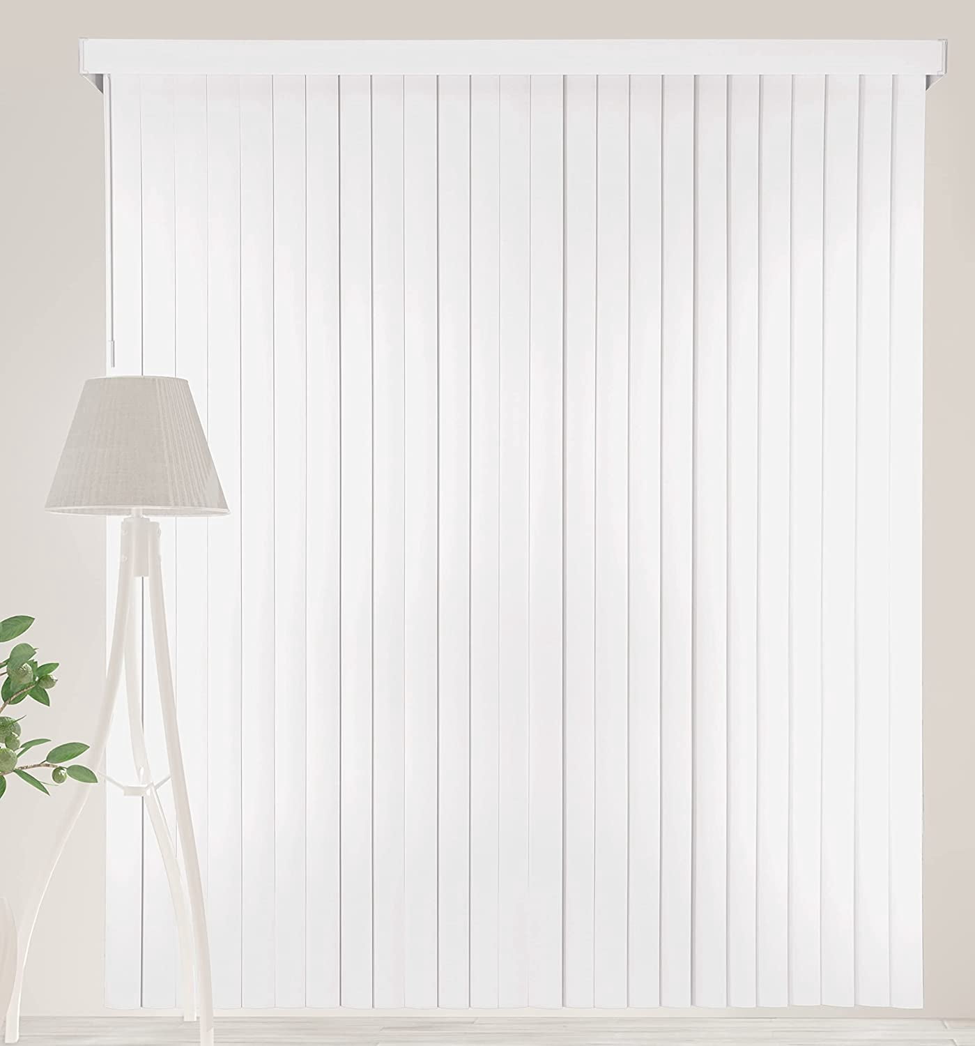 Echoer Vertical Blind Window Blinds, White 78 " x 84"