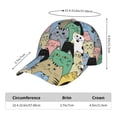 thumbnail image 2 of Fotbe Different Cats Gorro Clásico de Béisbol, Gorra Ajustable con Broche Snapback, Gorro de Exterior de Algodón Suave, 2 of 6