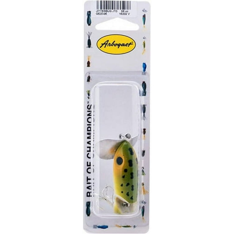 Arbogast Jointed Jitterbug 5/8 oz Fishing Lure - Frog/White Arbogast Jointed Jitterbug 5/8 oz Fishing Lure - Frog/White