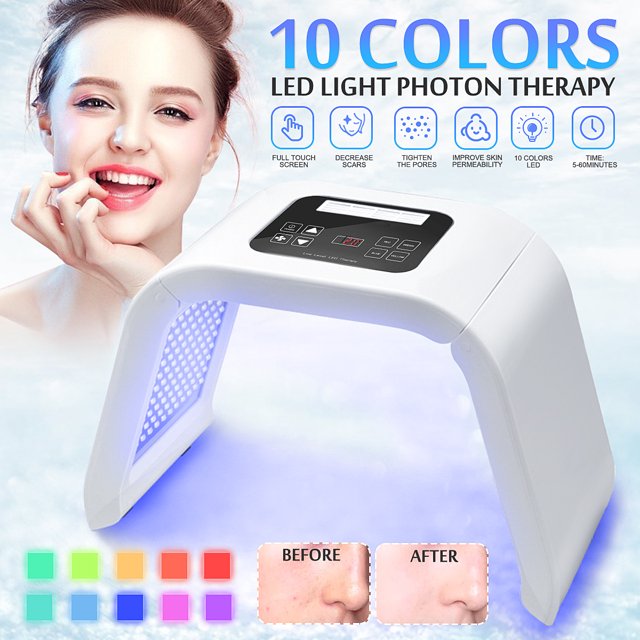 10 Color LED Light PDT Skin Rejuvenation Anti-aging Acne Facial Beauty Machine