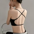 thumbnail image 4 of Agkizg Solid Color Wireless Bra Seamless Wide Strap Sports Racerback Push Up Everyday Bralette (Women's or Women's Plus), 4 of 4