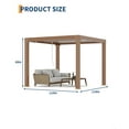 thumbnail image 4 of Tuekys Outdoor Pergola with Adjustable Louvered Roof, Reinforced Aluminum Frame, Integrated Drainage System, Hardtop Gazebo for Patio, Deck, 4 of 6