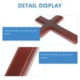 thumbnail image 3 of Mobestech Brown Wooden Cross Pendant for Christmas Wall Decor Blessing, 3 of 8