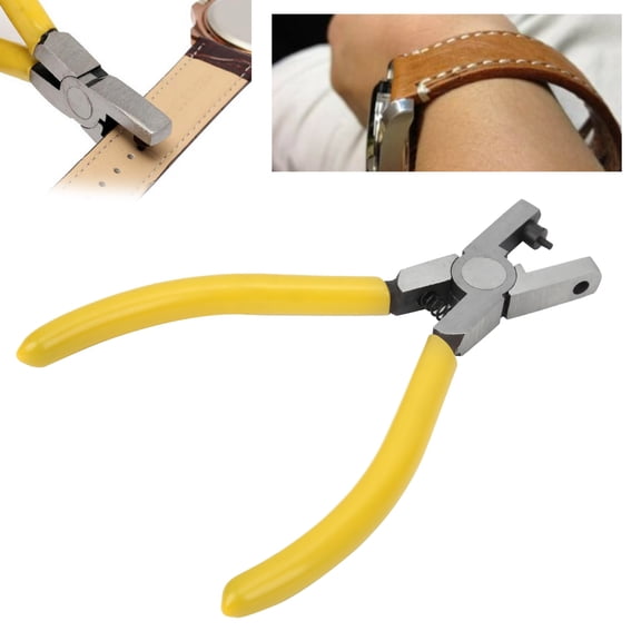 Mgaxyff Watch Hole Puncher,Watch Hole Punch Eyelet Mini DIY Leather Hand Repair Tool Band Strap Link Belt 6in 2mm,Watch Strap