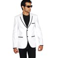 thumbnail image 1 of Blazer Blanc Exotique pour Hommes. Ce Produit Est Fait sur Commande., 1 of 3