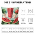 thumbnail image 5 of COMIO  Hello Summer Pillow Cover Watermelon Ice Cream Popsicle&nbsp;Decorative Red Green Stripes Throw Pillow Cases Seasonal Farmhouse Couch Cushion Cover, 5 of 5