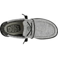thumbnail image 4 of Heydude Wally Stretch Dark Web Casual Shoe | 40024-1GQ Grey, 4 of 5