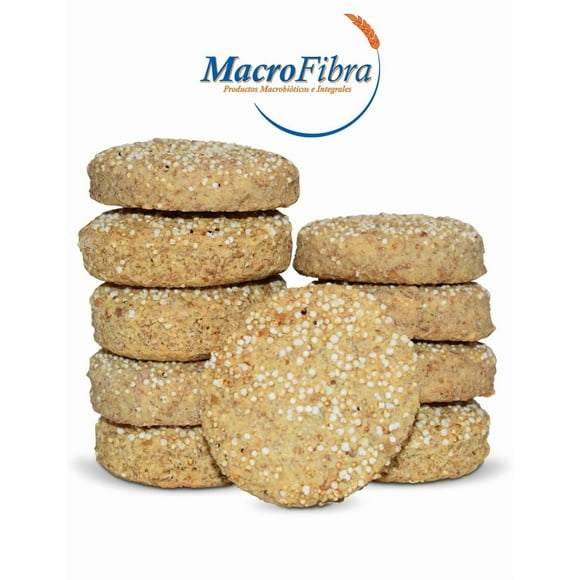 Galleta Amaranto - Reducido en Azucar, Vegano, sin Lactosa, Alto contenido en fibra, Macrobiotico e Integral 3 paq c/10 pzas.
