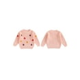 thumbnail image 2 of FOCUSNORM Chandail pour Bébé Fille à Manches Longues, Col Rond, Fleur, Tricot Chaud d'Hiver, Chandail, Vêtements pour Nourrisson, 2 of 9