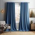 thumbnail image 1 of Nvzi Cortinas para habitación - Cortinas térmicas azules de 132 x 213 cm, 1 pieza, cortinas de terciopelo, las mejores cortinas opacas para dormitorio, con aislamiento térmico., 1 of 5
