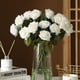 thumbnail image 2 of Simulación de rosa hidratante, decoración del hogar, accesorios de boda, flor falsa, simulación de flor, rama única, sensación de tela de seda hidratante, rosa, 2 of 5