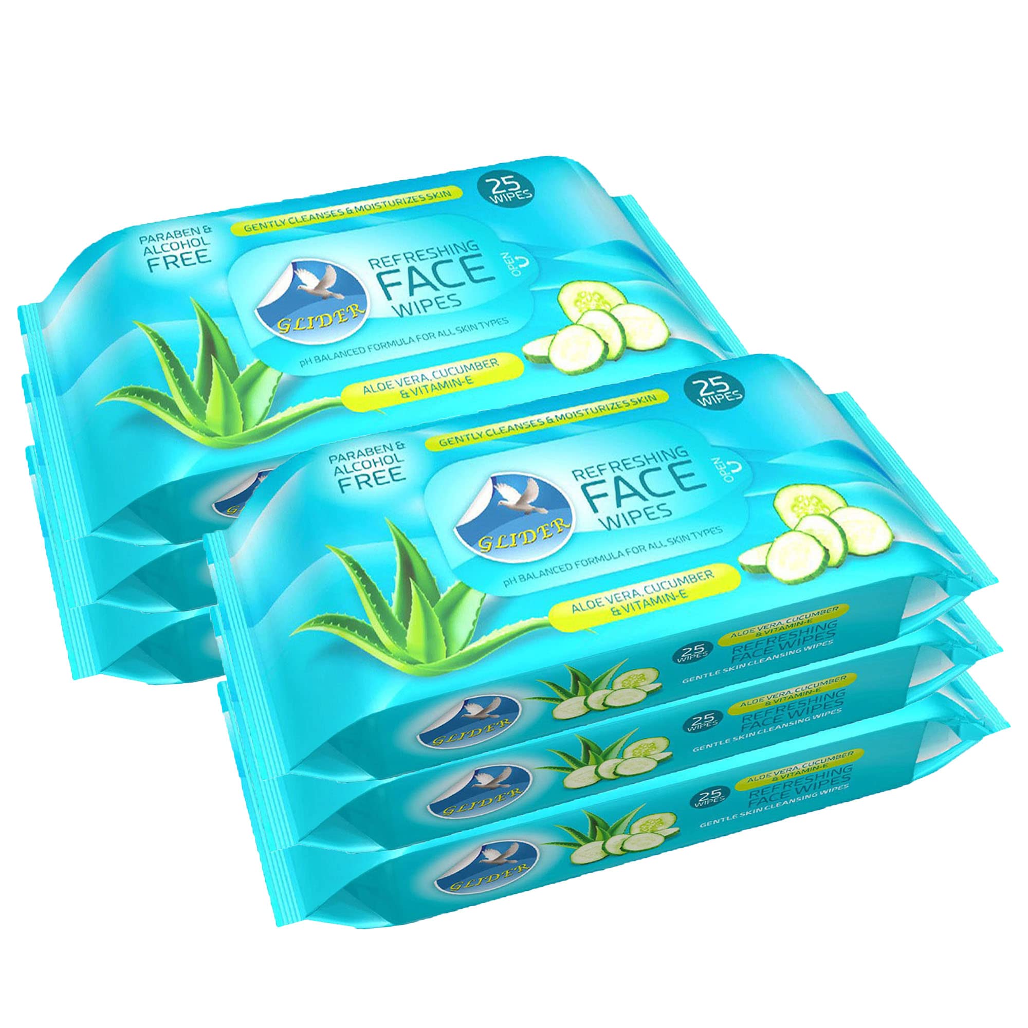 Glider Face Cleansing Wipes Hydrating & Moisturising Facial Wipes