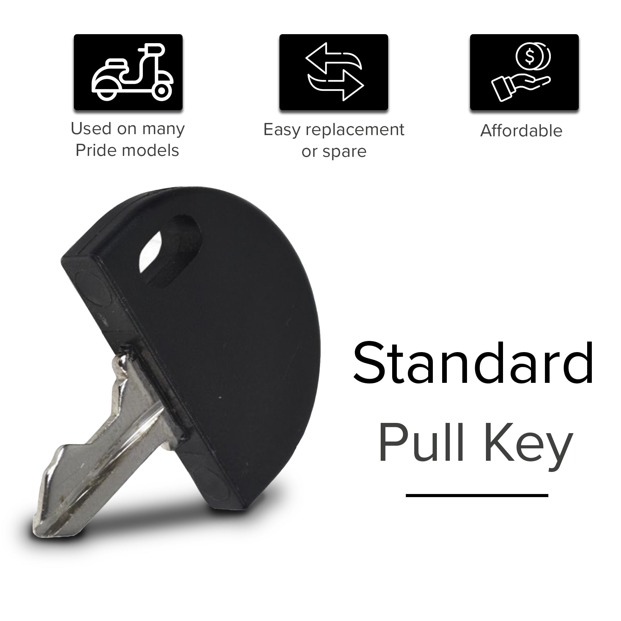 AlveyTech Standard Key for Go-Go and Pride Mobility Scooters